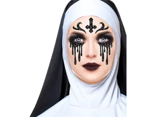 Samoprzylepne naklejki na twarz Zakonnica - Halloween - miniaturka - grafika 1