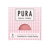 Rękawice i gąbki do kąpieli - SISTER YOUNG PURA NATURALNA GĄBKA KONJAC DO MYCIA TWARZY PINK - miniaturka - grafika 1