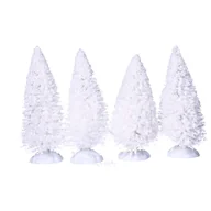 Ozdoby bożonarodzeniowe - Choinki Białe Do Miasteczka Boże Narodzenie 4Szt - miniaturka - grafika 1