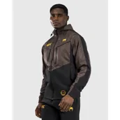 Bluzy sportowe męskie - UFC Venum Bluza Z Kapturem Rozpinana Fight Week Hoodie Brown - miniaturka - grafika 1