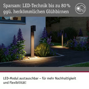 Paulmann słupek oświetleniowy LED Kimu 1, antracyt, 3000 K - Lampy ogrodowe - miniaturka - grafika 2