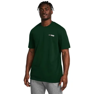 Męski t-shirt z nadrukiem Under Armour UA HW Armour Label SS - zielony - UNDER ARMOUR - Koszulki sportowe męskie - miniaturka - grafika 1