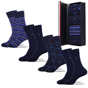 Tommy Hilfiger Zestaw Prezentowy Skarpety Męskie Długie 4 pary 43/46 - Skarpetki męskie - miniaturka - grafika 1