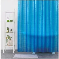 Zasłony - 180x200cm Niebieska zasłona prysznicowa PEVA, 3D przezroczysta wkładka prysznicowa do kabiny prysznicowej - miniaturka - grafika 1