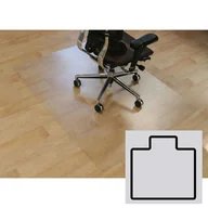 Fotele i krzesła biurowe - B2B Partner Podkładki na gładkie podłogi - poliwęglanowe, 1340 x 1200 mm 5134k - miniaturka - grafika 1