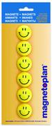 Dekoracje domu - MAGNETOPLAN Magnesy HAPPY FACE SMILE 40mm 4szt 16673 - miniaturka - grafika 1