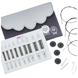 zestaw drutów krótkich KNITPRO KARBONZ deluxe - Pasmanteria - miniaturka - grafika 1