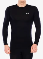Bluzy sportowe męskie - Bluza termoaktywna Salewa Cristallo Warm Amr L/S Tee - black out - miniaturka - grafika 1