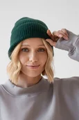 Czapki damskie - Czapka Gentle Cashmere Deep Green - miniaturka - grafika 1