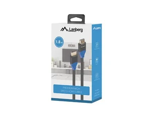 Lanberg kabel HDMI v2.0 M/M 1.8m 4K czarny box - Kable - miniaturka - grafika 1