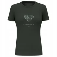 Koszulki i topy damskie - SALEWA KOSZULKA PURE HEART DRY 00-0000028638_5280 r XL - miniaturka - grafika 1