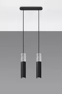 Lampy sufitowe - Sollux Lighting Lampa wisząca BORGIO 2 czarny - miniaturka - grafika 1