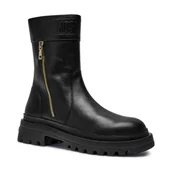 Botki damskie - Love Moschino Skórzane botki HER50 - miniaturka - grafika 1