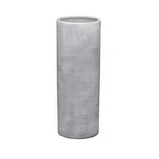 Wazon Rura Duży Ceramiczny 11,5 x 11,5 x 31 cm szary - Wazony i flakony - miniaturka - grafika 1