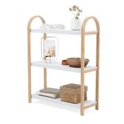 Regały - Regał BELLWOOD kolor biały umbra - SHELF/BELLWOOD/3TIER/WHITE+NAT/25X72X90 - miniaturka - grafika 1