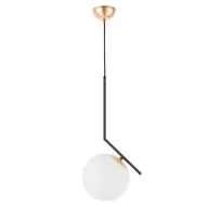 Lampy sufitowe - NOWOCZESNA LAMPA WISZĄCA CZARNO-ZŁOTA SORENTO D20 - miniaturka - grafika 1