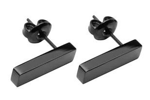 Kolczyki ze stali szlachetnej, czarne błyszczące - Kolczyki - miniaturka - grafika 1