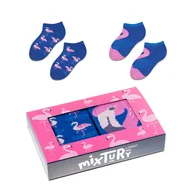 Skarpetki dla dzieci - Zestaw Kolorowych Skarpetek Stopek We Flamingi R.30-35 - Mixtury Pink Flamingo - miniaturka - grafika 1