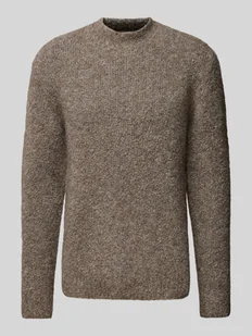 Sweter z dzianiny ze stójką - Swetry męskie - miniaturka - grafika 1