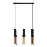 Lampy sufitowe - Isidora lampa wisząca 3-punktowa czarna/brąz antyczny PND-14290-3A-BK-BRO - miniaturka - grafika 1