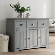 Komody - vidaXL Komoda BODO, szara, 115x43x79,5 cm, lite drewno sosnowe - miniaturka - grafika 1