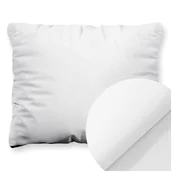 Poszewki na poduszki - Poszewka Bawełna 50 x 60 Jednolita Ola Biel Biała - miniaturka - grafika 1