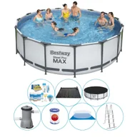 Baseny ogrodowe - Oferta basenowa - Bestway Steel Pro MAX 457x122 cm Wołowina - miniaturka - grafika 1