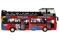 Samochody i pojazdy dla dzieci - AUTOBUS CZERWONY Napęd Dźwięki Światła SKALA 1:16 diody LED - miniaturka - grafika 1