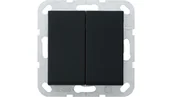 Wyłączniki światła i elektryczne - Gira Wyłącznik podwójny Gira System 55 czarny mat - miniaturka - grafika 1
