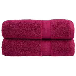 vidaXL Ręczniki premium SOLUND, 2 szt., bordowe, 50x100 cm, 600 g/cm² - Ręczniki - miniaturka - grafika 1