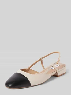 Czółenka z obszyciem w kontrastowym kolorze model ‘BELINDA’ - Sandały damskie - miniaturka - grafika 1