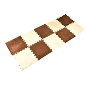 Maty piankowe - Pluszowa Mata Podłogowa Puzzle Kwadraty Dywanowe 30 x 30 cm Zestaw 10 szt - miniaturka - grafika 1