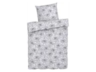 Pościel - LIVARNO home Pościel z bawełny renforcé, 140 x 200 cm (Kwiaty/biały/szary) - miniaturka - grafika 1