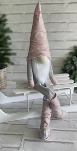 Skrzat świąteczny Glamour Krasnal Handmade - Ozdoby bożonarodzeniowe - miniaturka - grafika 1