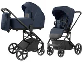 Wózki dziecięce - Wózek wielofunkcyjny 2w1 gondola i spacerówka CARRELLO ALFA 2025 DENIM BLUE - miniaturka - grafika 1