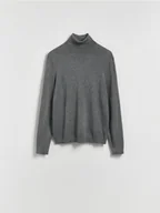 Swetry męskie - Reserved - Golf z wiskozą - ciemnoszary - miniaturka - grafika 1