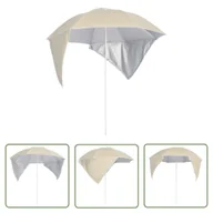 Parasole ogrodowe - The Living Store Parasol plażowy ze ściankami bocznymi - piaskowy - 215 cm - Parasol Ogrodowy - miniaturka - grafika 1