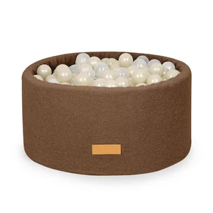 Suchy basen 90 x 40 cm + 200 piłeczek kulek w zestawie - tkanina Baranek - kolor czekoladowy brąz - Suche baseny Suchy basen 90 x 40 cm + 200 piłeczek kulek w zestawie - tkanina Baranek - kolor czekoladowy brąz - Suche baseny - miniaturka - grafika 1