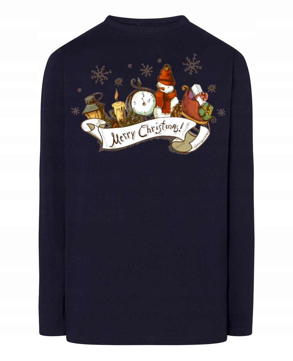 Longsleeve męski nadruk Merry Christmas Rozm.S