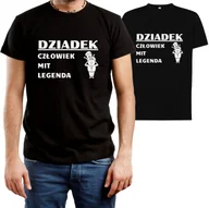 Koszulki męskie - T-SHIRT MĘSKI PREZENT DLA DZIADKA DZIEŃ DZIADEK KOSZULKA CZARNA R-3XL A508 - miniaturka - grafika 1