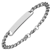 Bransolety męskie - Bransoletka męska z GRAWEREM stalowa pancerka - miniaturka - grafika 1