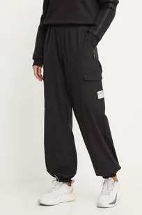 EA7 Emporio Armani spodnie dresowe kolor czarny gładkie TNFTZ.6DTP20 - Spodnie damskie - miniaturka - grafika 1