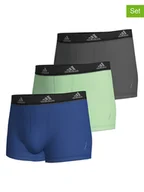 Majtki męskie - adidas Bokserki (3 pary) w kolorze niebiesko-jasnozielono-czarnym - miniaturka - grafika 1