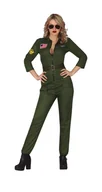 Dodatki do strojów karnawałowych - Strój dla dorosłych Pilotka Top Gun kombinezon M - miniaturka - grafika 1