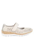 Baleriny - Rieker Baleriny N4299-60 Beżowy - miniaturka - grafika 1