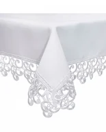 Obrusy i serwetki - Łóżkoholicy Obrus Plamoodporny z Gipiurą Koronką Biały 150x500 1209648 - miniaturka - grafika 1