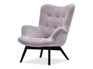 Fotele - Modny Praktyczny Wygodny Fotel Uszak Flori Tkanina Puder Melanż - miniaturka - grafika 1