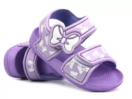 Buty dla dziewczynek - Piankowe sandałki dziecięce - AMERICAN CLUB NH 133/24, fioletowe - miniaturka - grafika 1
