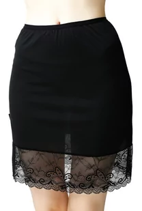 Krótka Półhalka Damska Z Kwiecistą Koronką Czarny 50 - Bielizna nocna - miniaturka - grafika 1