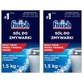 Środki do zmywarek - Finish Sól ochronna do zmywarki gruboziarnista zestaw 2 x 1,5 kg - miniaturka - grafika 1
